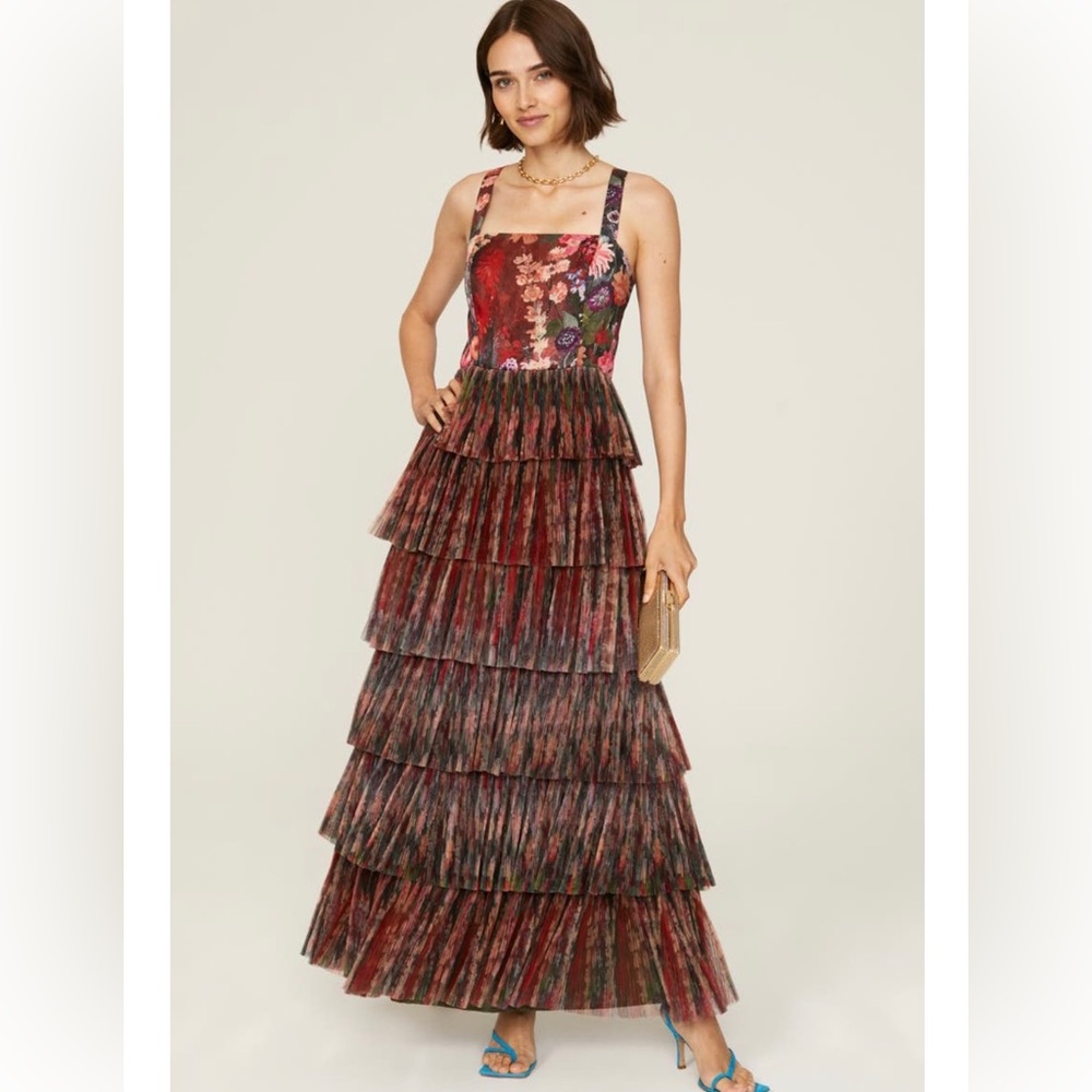 COPY - Hutch Avani Gown 
Bodice: 97% Polyester, 3% Spandex. Skirt: 100% Polyest…
